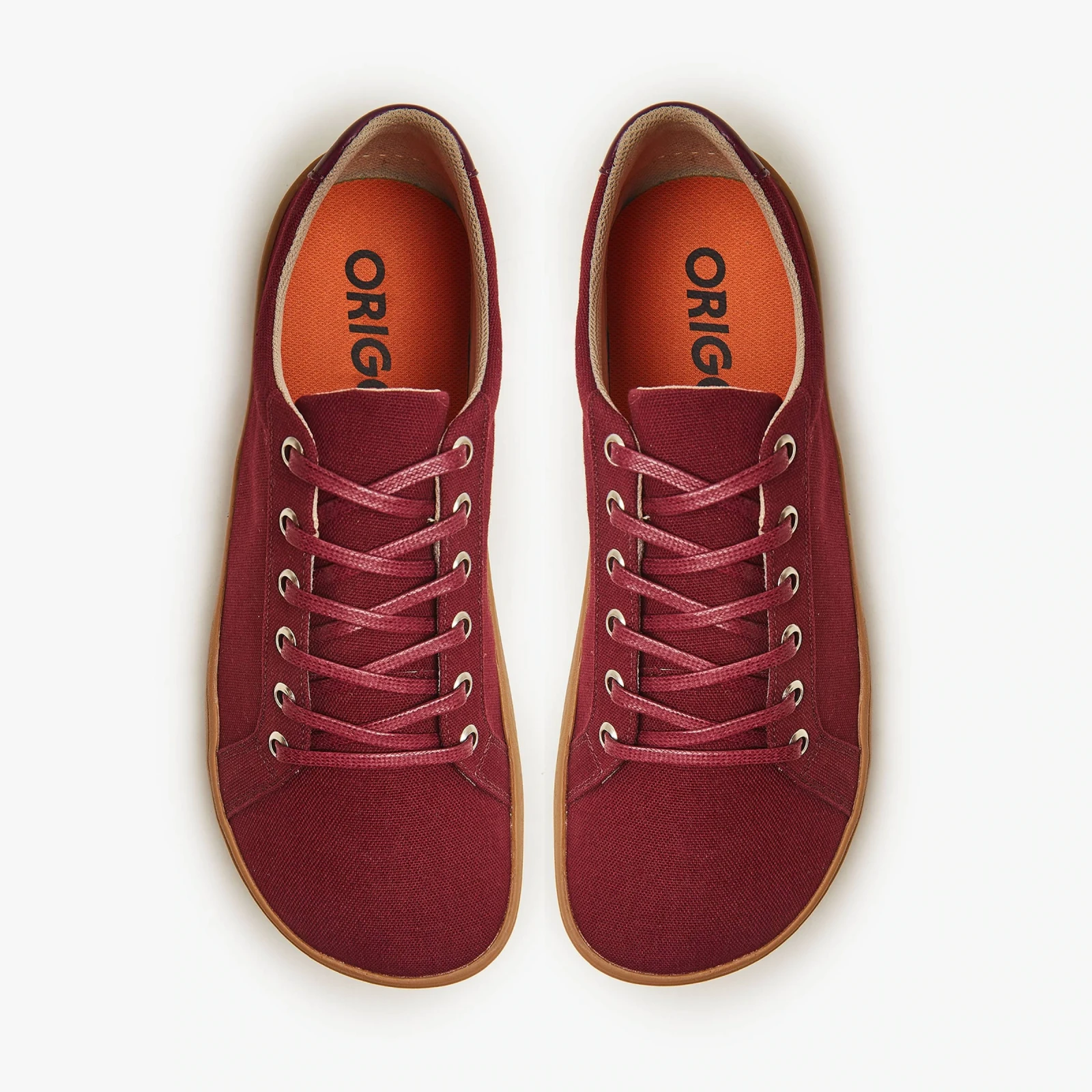 Босоногие кеды Origo Everyday Sneaker Gen 3 — бордовый с янтарной подошвой, фото 7