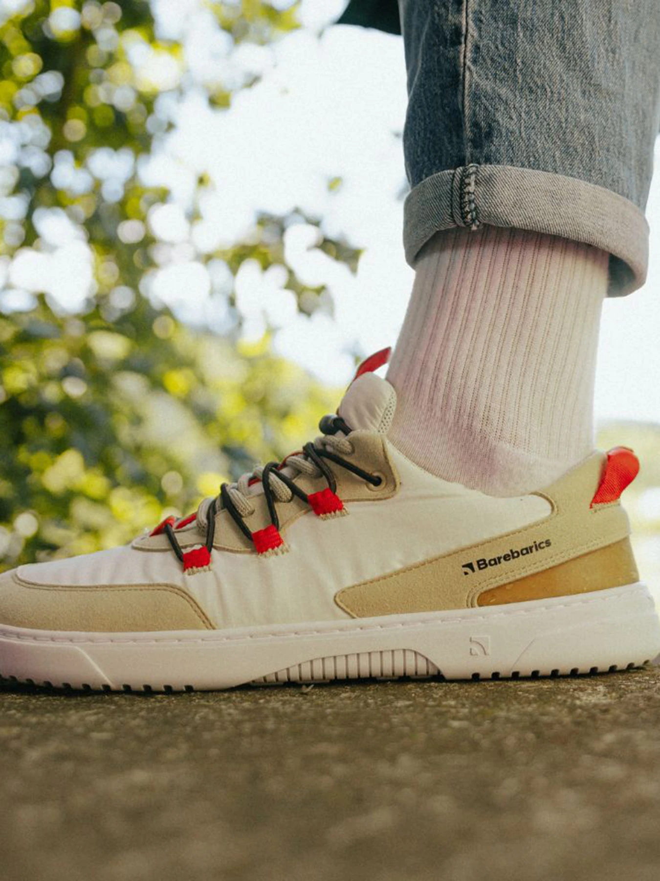 Босоногие кроссовки Barebarics Revive - бежевый и белый, фото 2