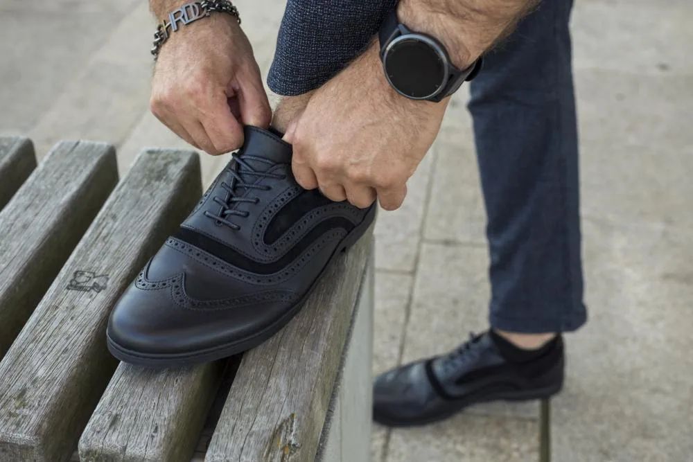 Мужские туфли ZAQQ BRIQ Brogue Deep Black (чёрный цвет), фото 12